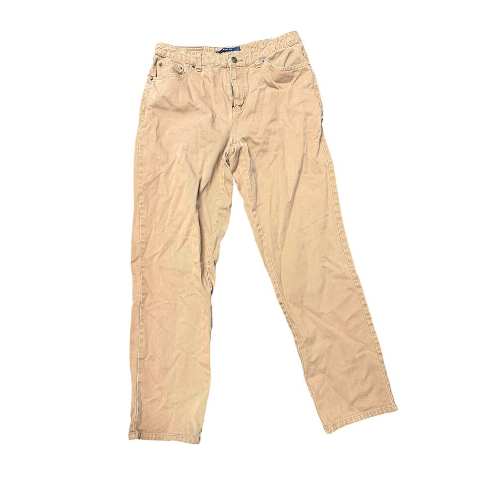 Bill Blass Jeans Women’s Size 10 Easy Fit Tan Khaki Straight Leg 100% Cotton